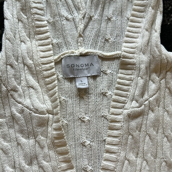 Sonoma Cream V-Neck Sweater for Women - Picture 4 of 7